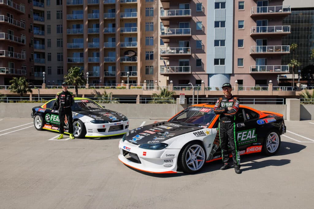 Simen Olsen and Odi Bakchis Podium at 2024 Formula DRIFT Long Beach ...