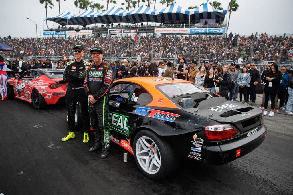 Simen Olsen and Odi Bakchis Podium at 2024 Formula DRIFT Long Beach ...