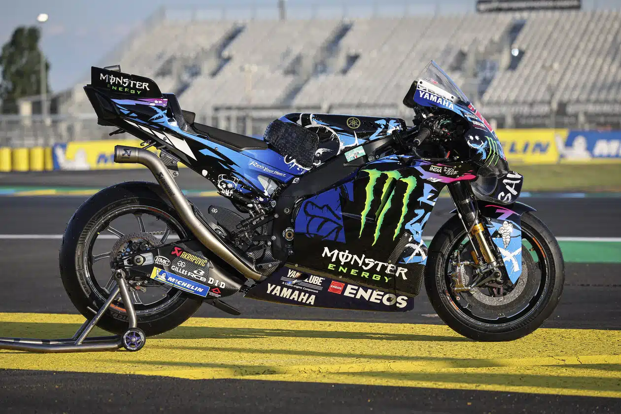 Quartararo’s YZR-M1 with the special Le Mans racing livery, 2024 MotoGP France