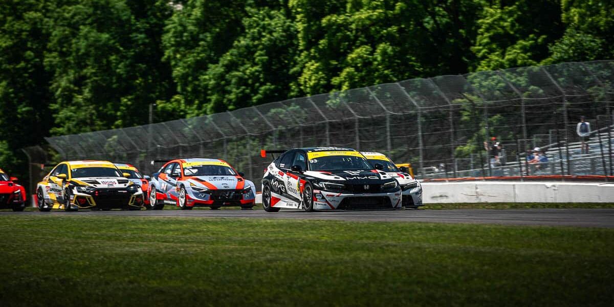 Karl Wittmer with pole position for the main race in the Pit+Paddock Civic Type R TCT, 2024 Mid-Ohio IMSA Michelin Pilot Challenge