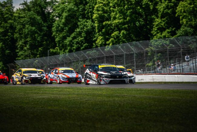 Karl Wittmer with pole position for the main race in the Pit+Paddock Civic Type R TCT, 2024 Mid-Ohio IMSA Michelin Pilot Challenge