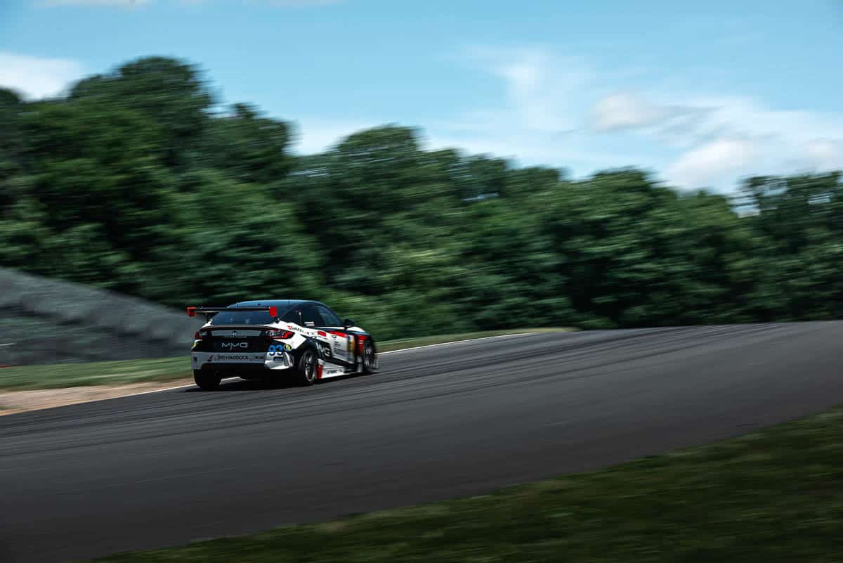 Launching from P1, Pit+Paddock Civic Type R TCT, 2024 Mid-Ohio IMSA Michelin Pilot Challenge