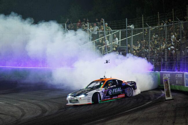 Odi Bakchis persevered through several challenges at Orlando to finish P5, 2024 Formula DRIFT Orlando