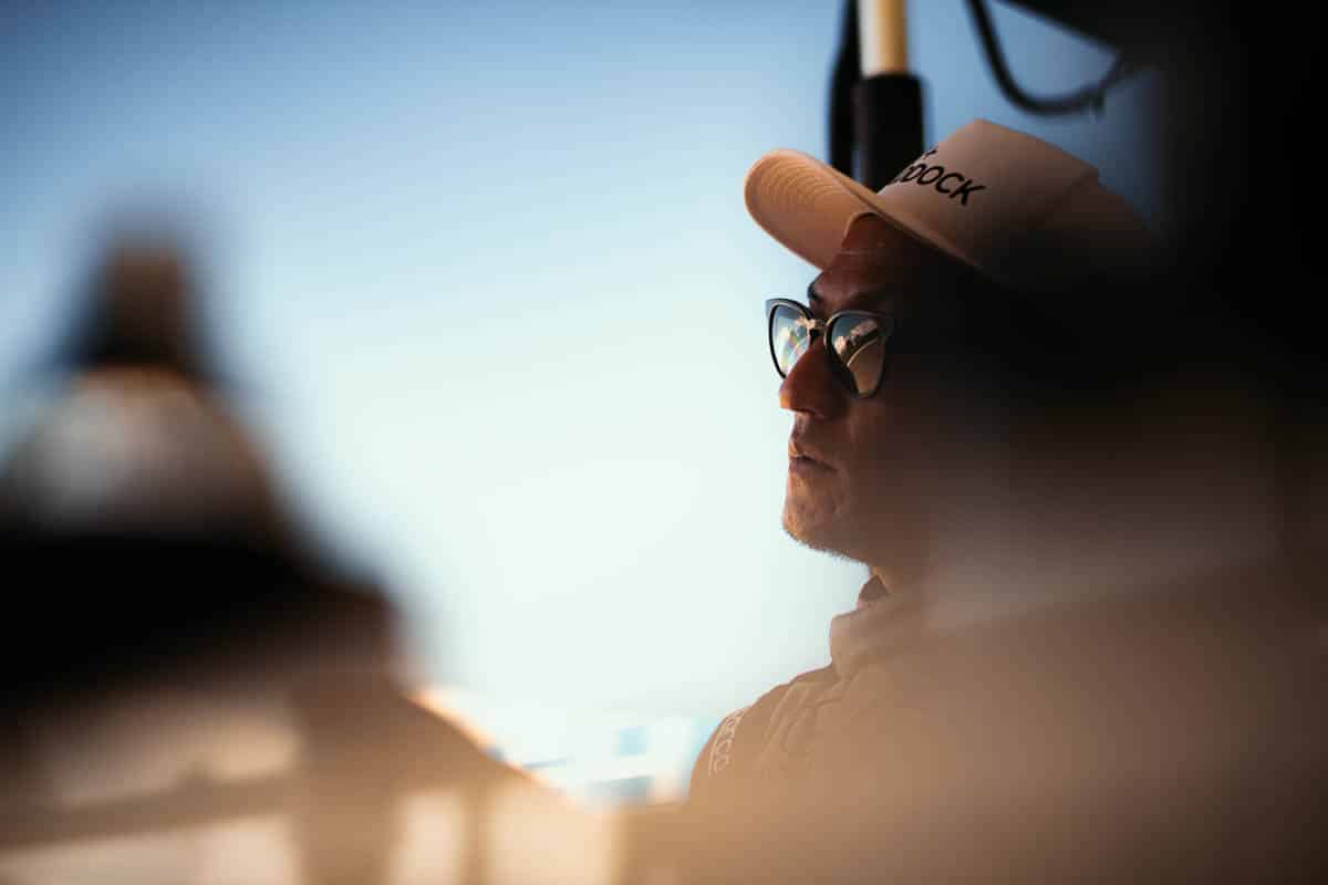 Dai Yoshihara takes a breather during practice, 2024 IMSA Michelin Pilot Challenge Canada