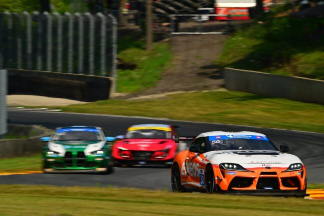 Hattori Motorsports Toyota GR Supra GT4 EVO during practice, 2024 IMSA Michelin Pilot Challenge Road America