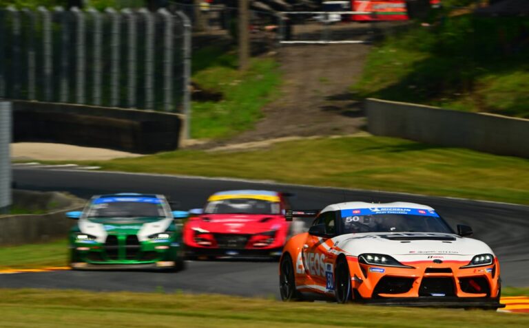 Hattori Motorsports Toyota GR Supra GT4 EVO during practice, 2024 IMSA Michelin Pilot Challenge Road America