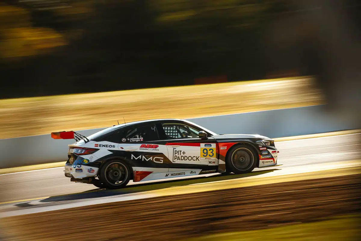 Pit+Paddock Civic Type R TCR blasting through Road Atlanta, 2024 IMSA Michelin Pilot Challenge Road Atlanta