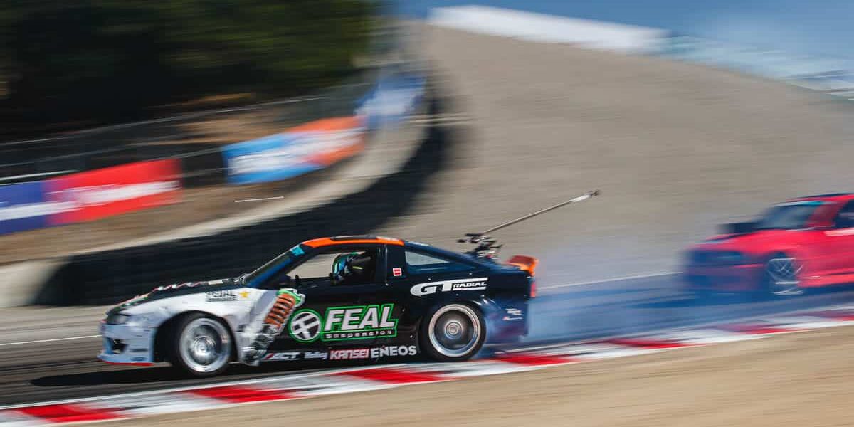 Odi Bakchis piloting his Feal Race Team S13 missile car, GridLife Laguna Seca 2024