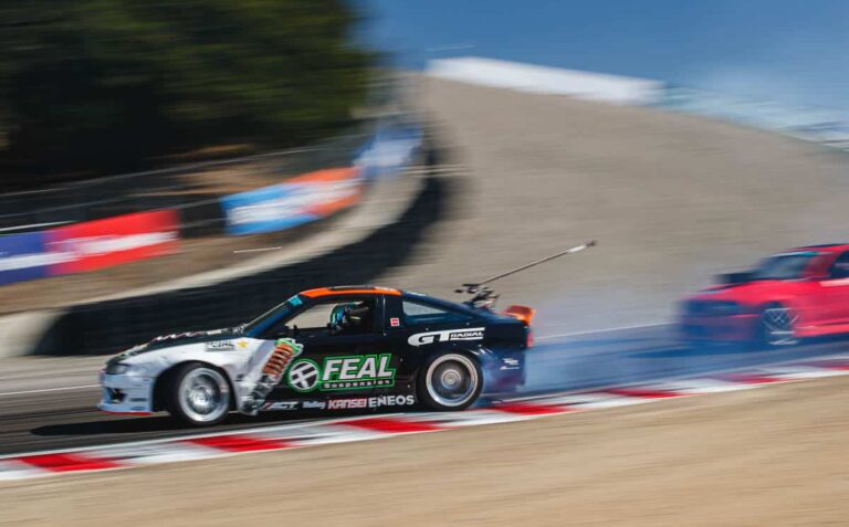 Odi Bakchis piloting his Feal Race Team S13 missile car, GridLife Laguna Seca 2024