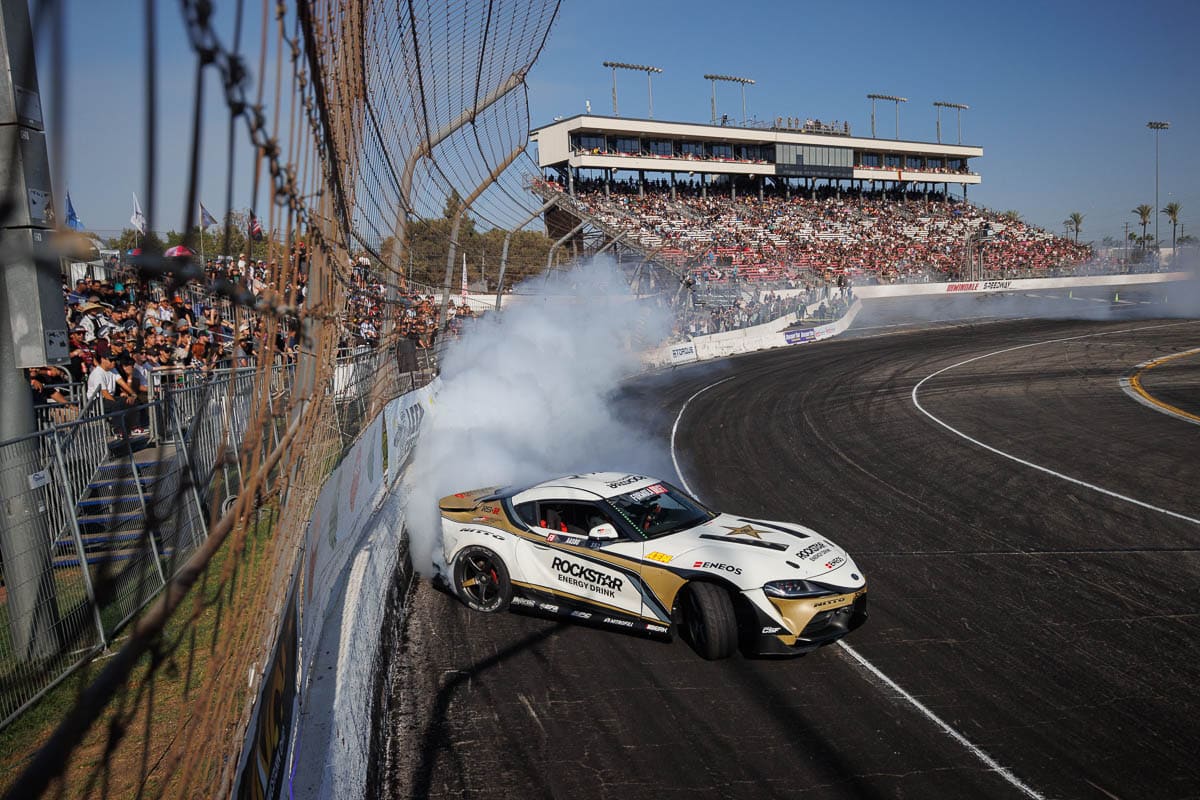 Rockstar Energy / Toyota Racing GR Supra at the House of Drift, 2024 Formula DRIFT Irwindale