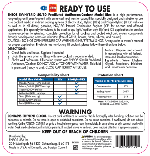 Model Blue Back Label