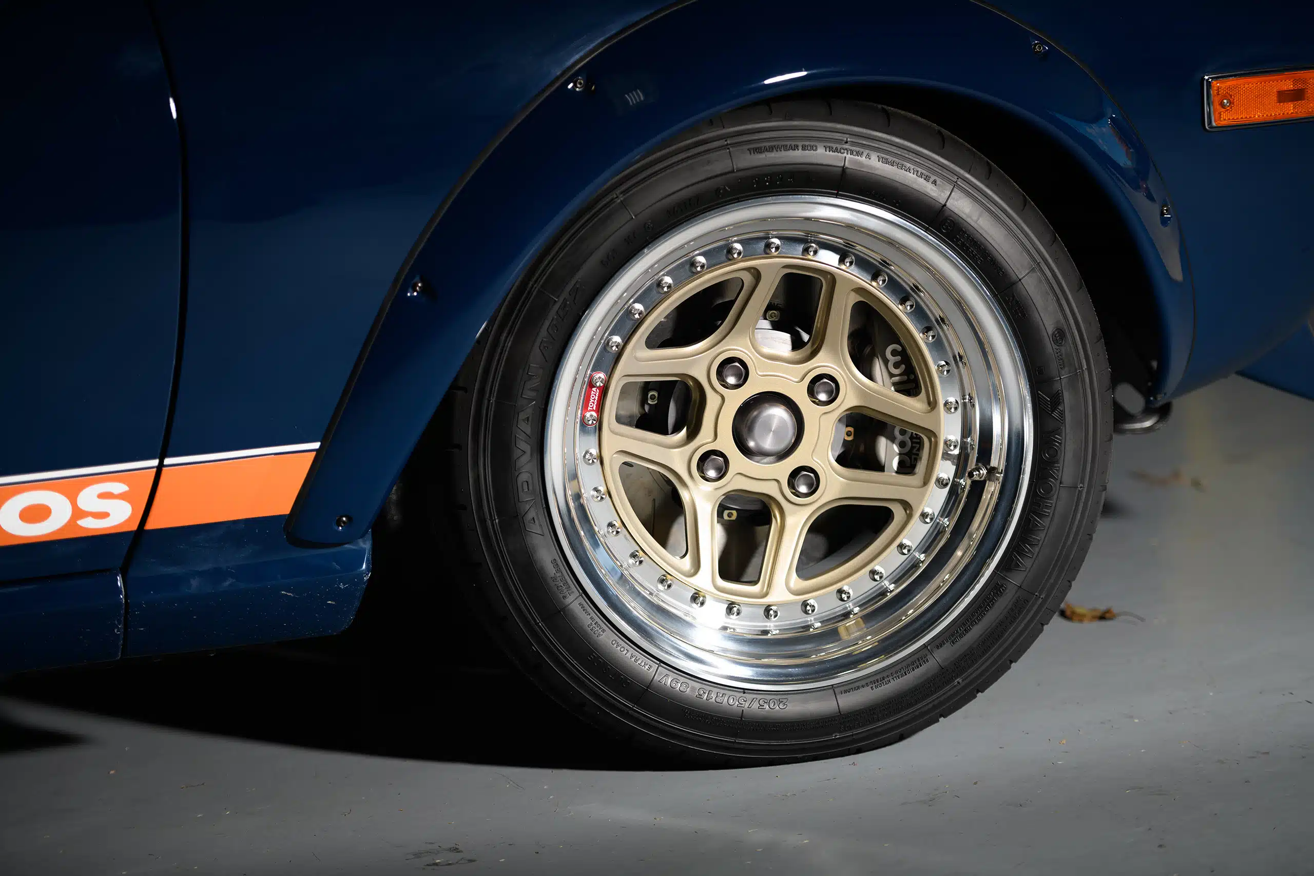 Stephan Papadakis’ 1972 Toyota Celica, custom Tom’s inspired wheels, 2024 SEMA Show