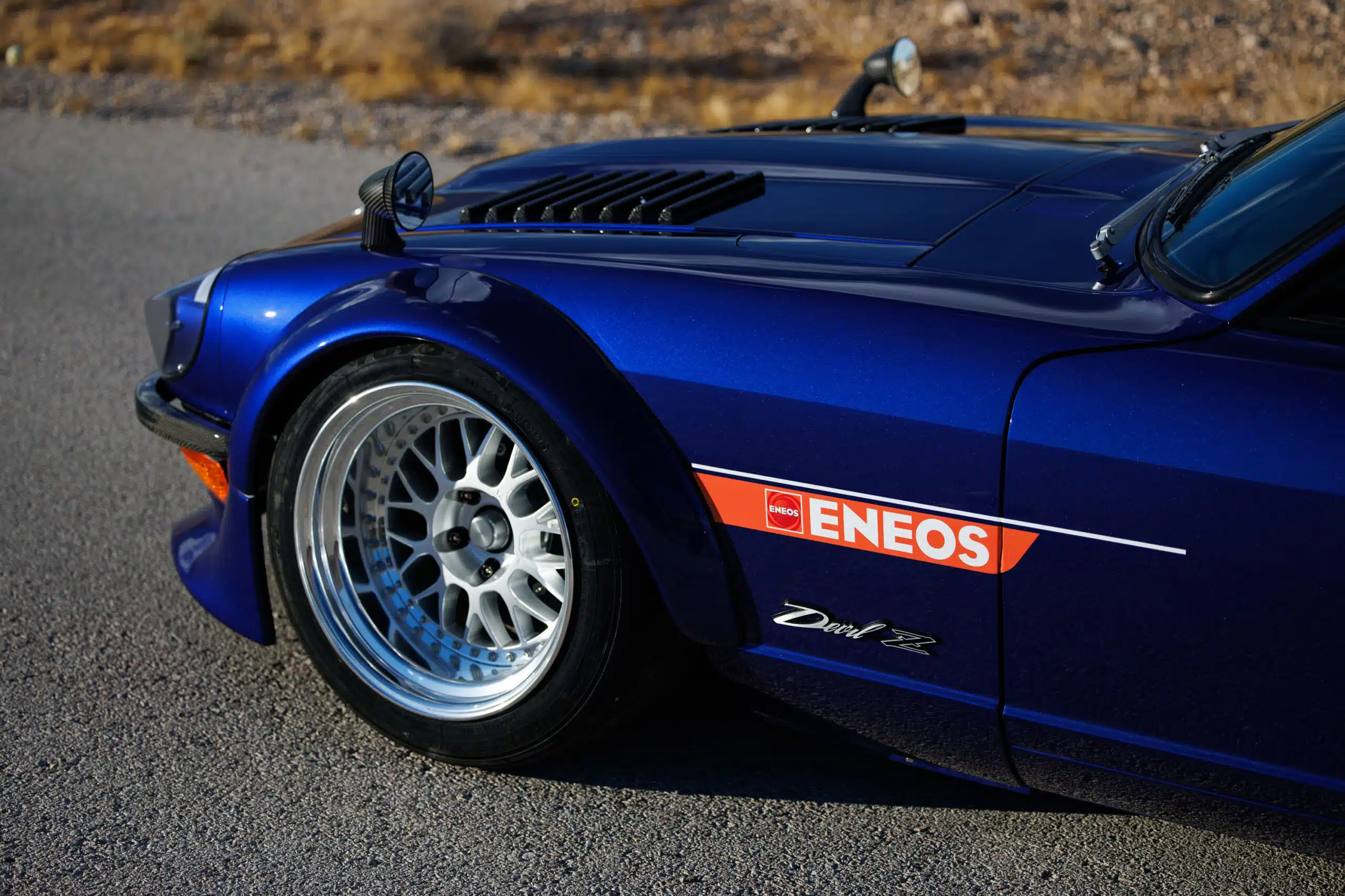 John Lau’s 1971 Datsun 240Z, front fenders with Work Meister M1 wheels, 2024 SEMA Show