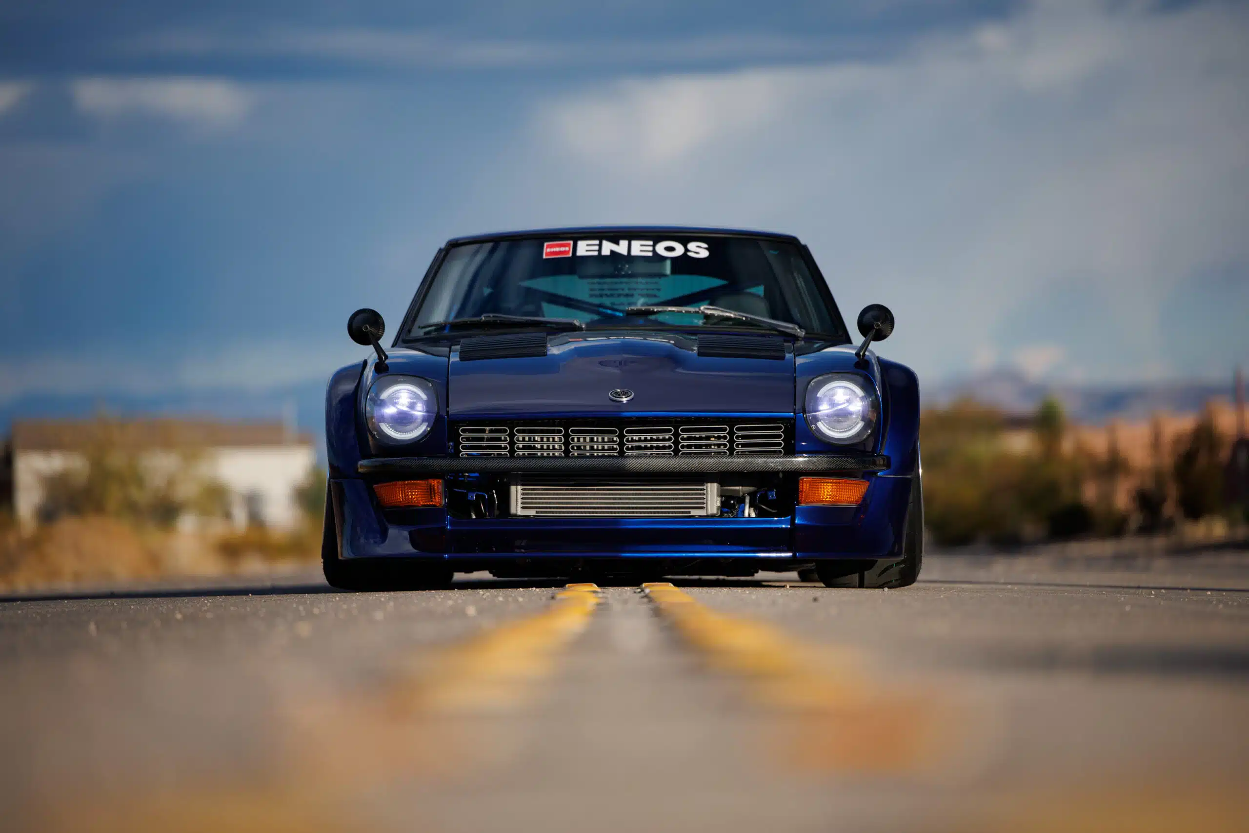 John Lau’s 1971 Datsun 240Z, front end view, 2024 SEMA Show