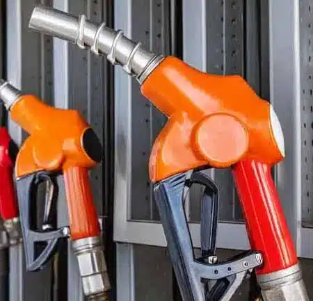 Orange gas pumps // ENEOS Top Tier Gas